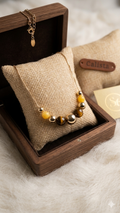 Collier Fantaisie Ambre & Perles Dorées
