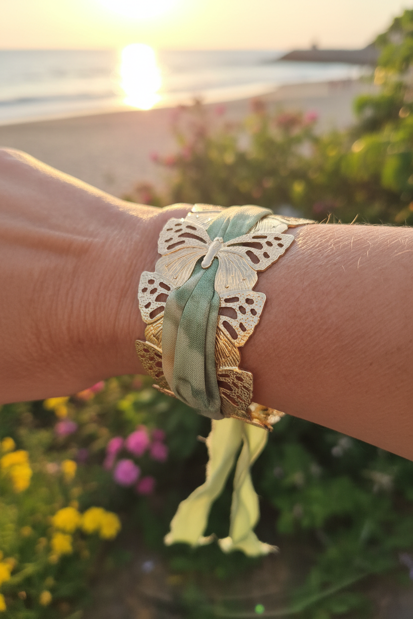Bracelet papillon - portée