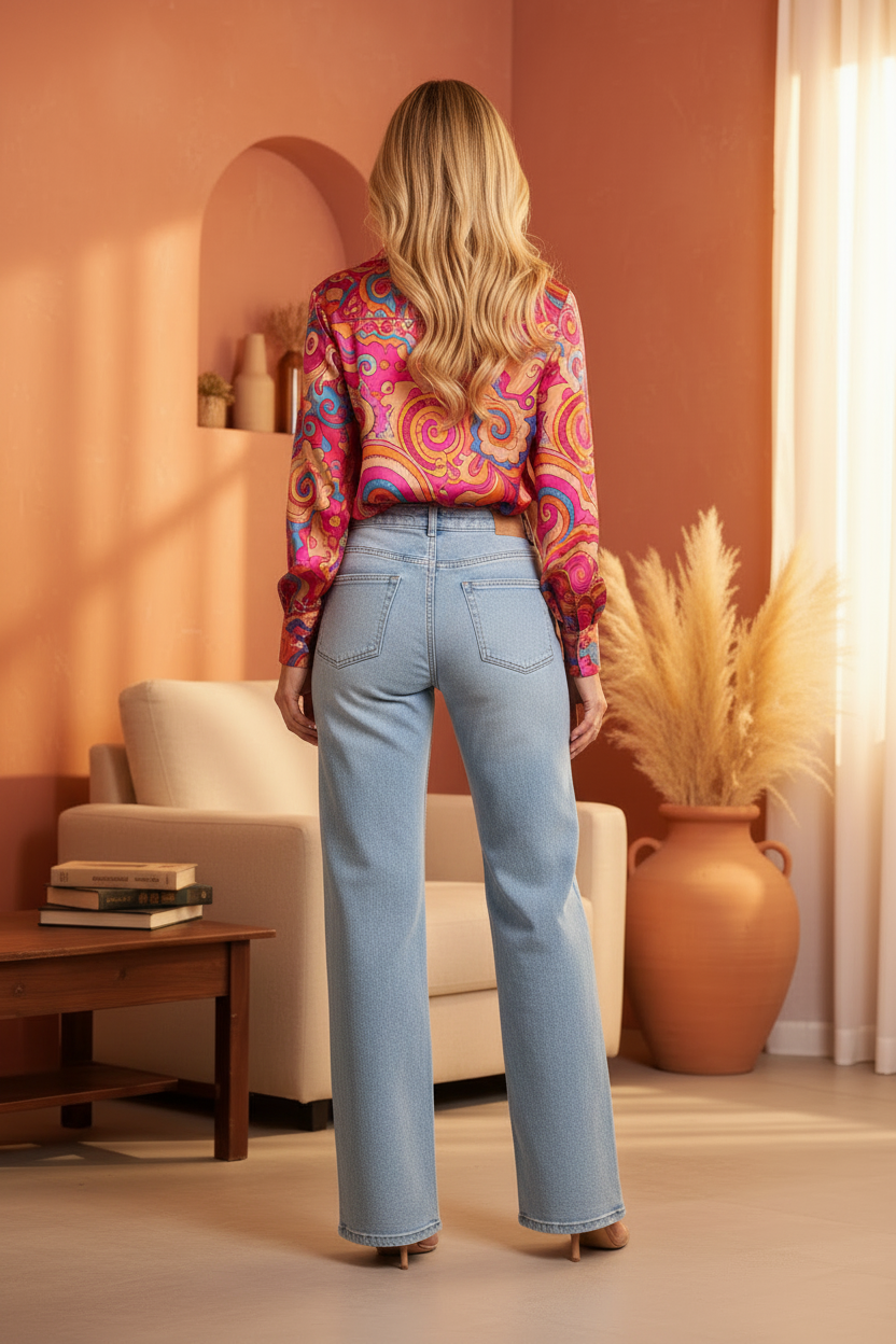 Jean Wide Leg - vue de dos